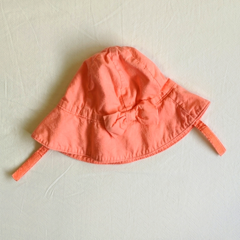 🌟3/$15 Gymboree soft coral cotton summer hat 3 months